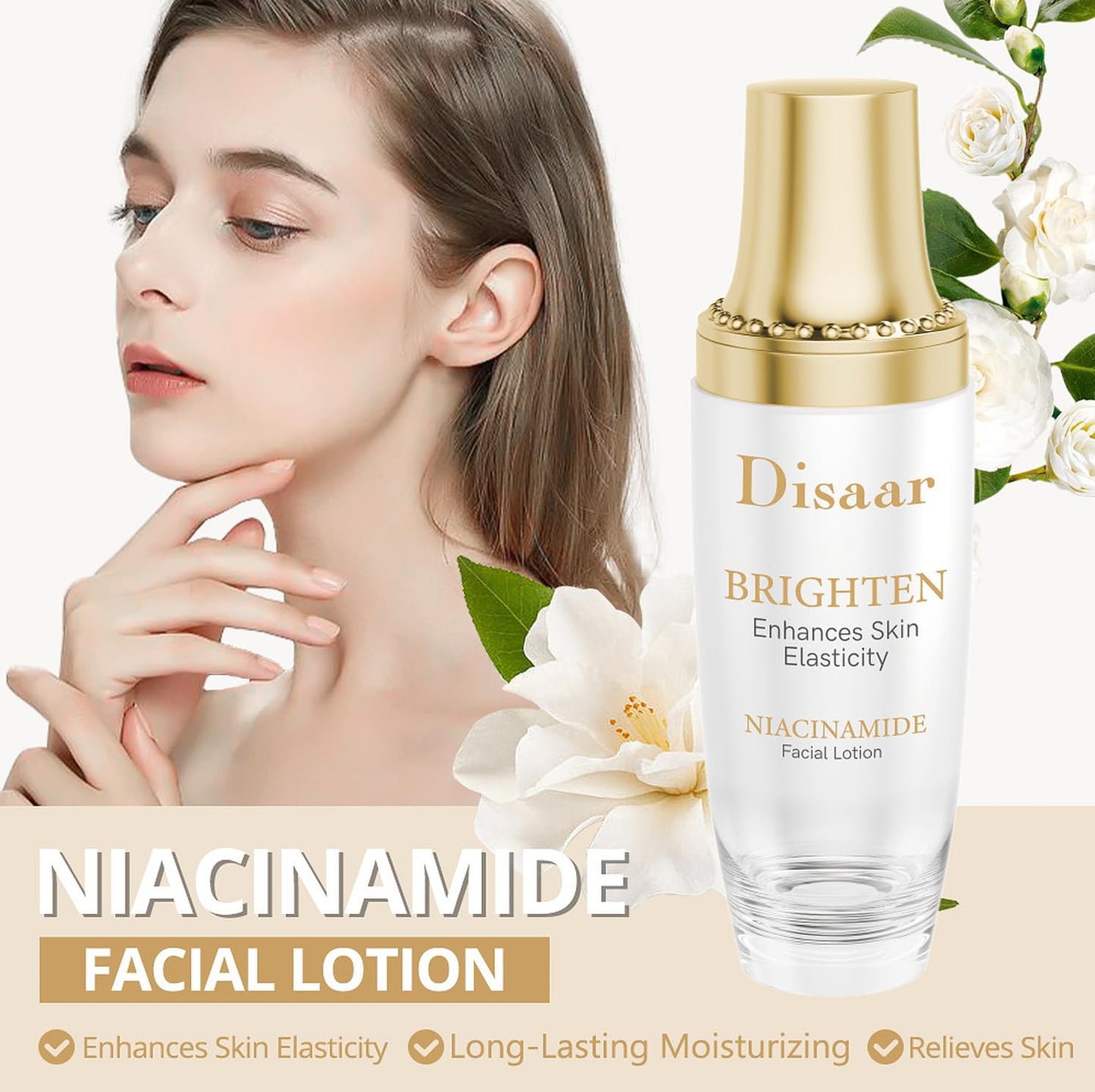 DISAAR Beauty Niacinamide Facial Lotion Elasticity Moisturizing 100ml