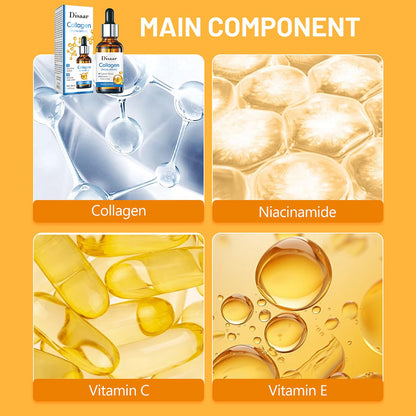 DISAAR BEAUTY Collagen Facial Serum Vitamin E Tighten Pores 30ml