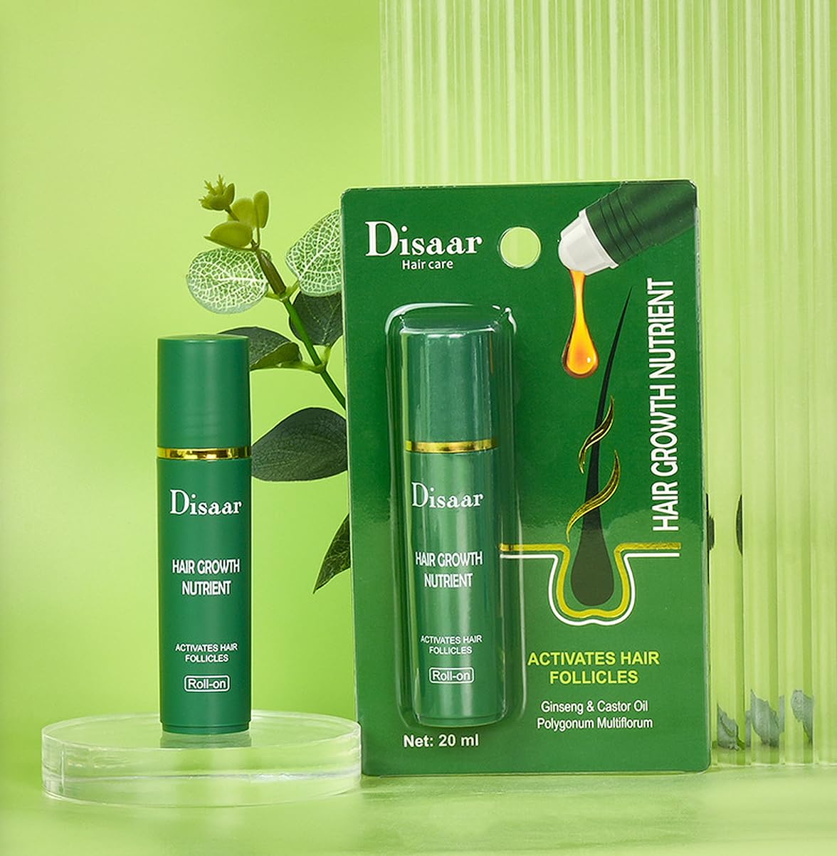 DISAAR BEAUTY Hair Growth Nutrient Follicles Ginseng Castor Oil 20ml