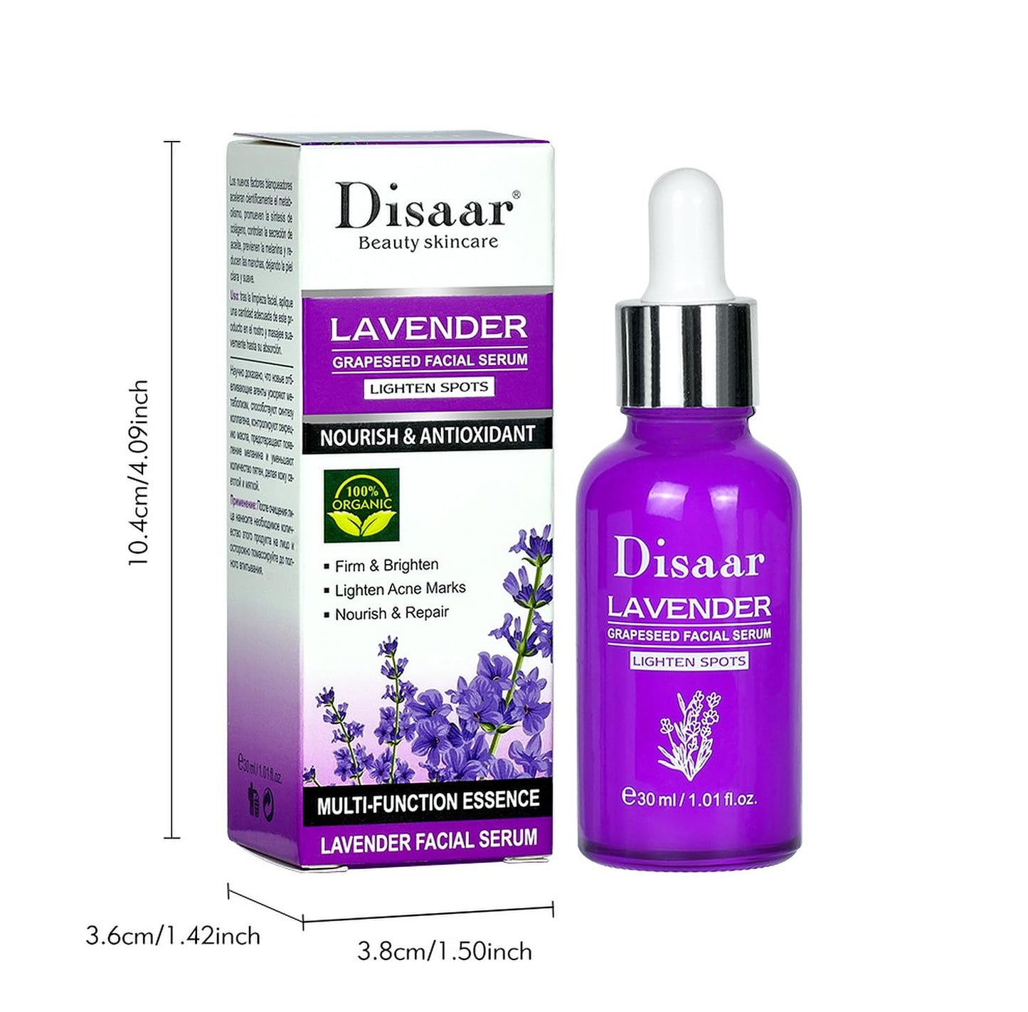 DISAAR BEAUTY Lavender Grapeseed Facial Serum Nourish Repair 30ml