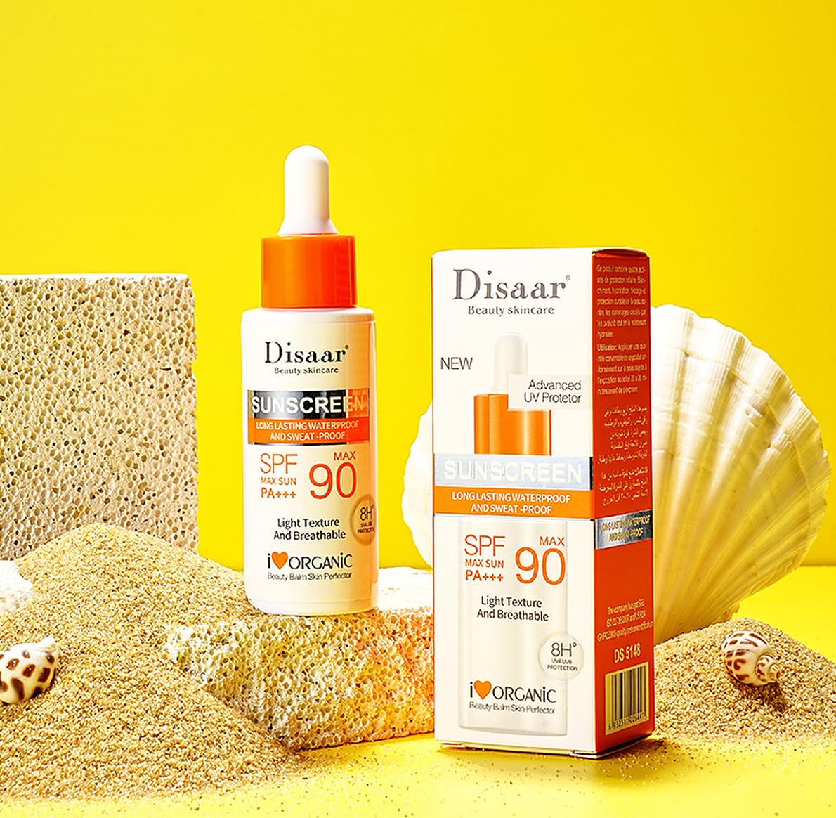 DISAAR BEAUTY Vitamin C Sunscreen Serum SPF 90 Waterproof 8-Hour