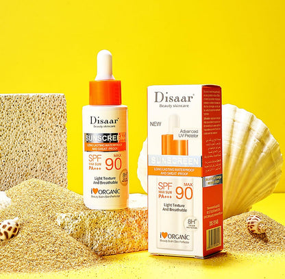 DISAAR BEAUTY Vitamin C Sunscreen Serum SPF 90 Waterproof 8-Hour