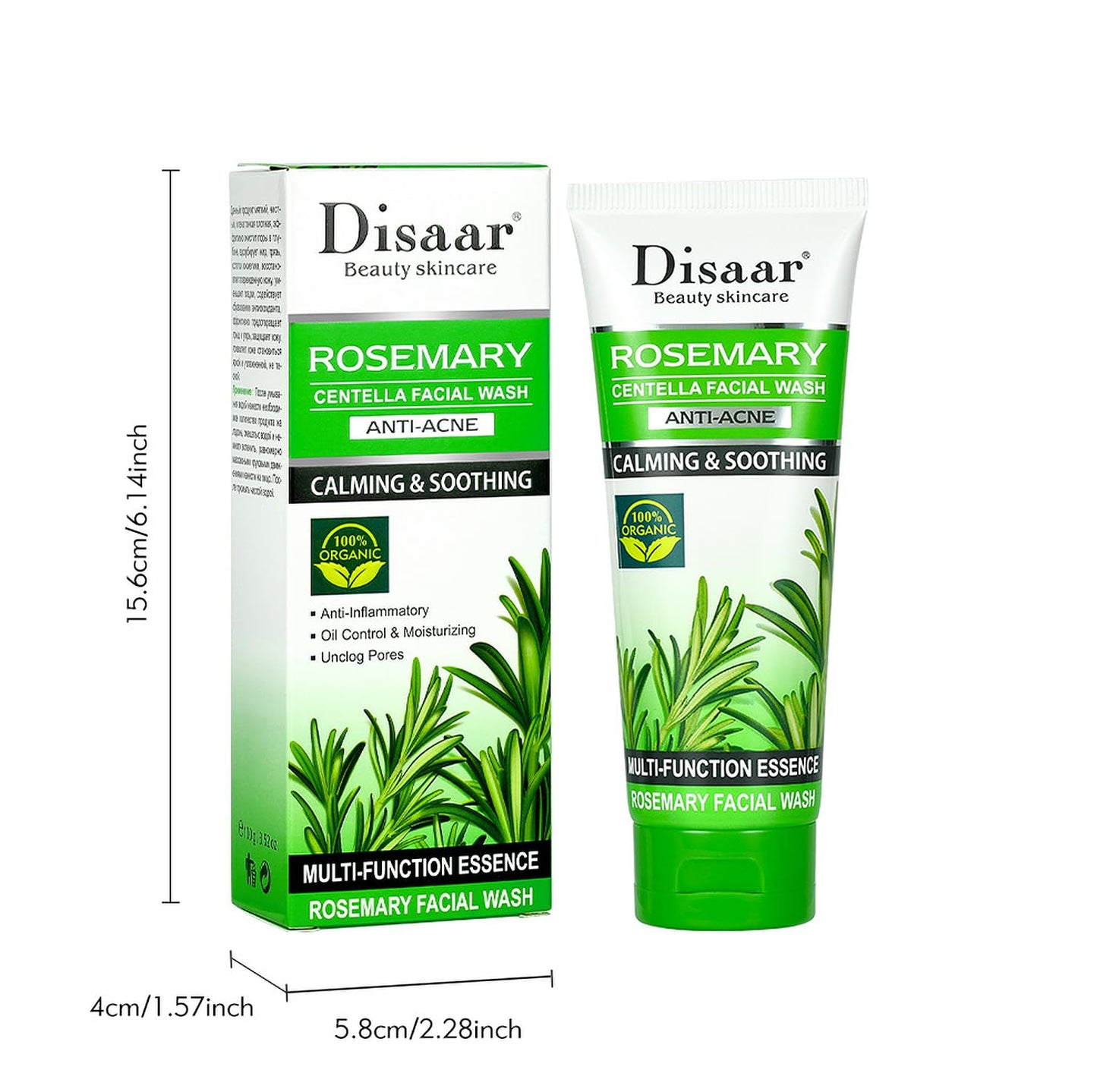 DISAAR BEAUTY Rosemary Centella Facial Wash Anti-Acne 100g