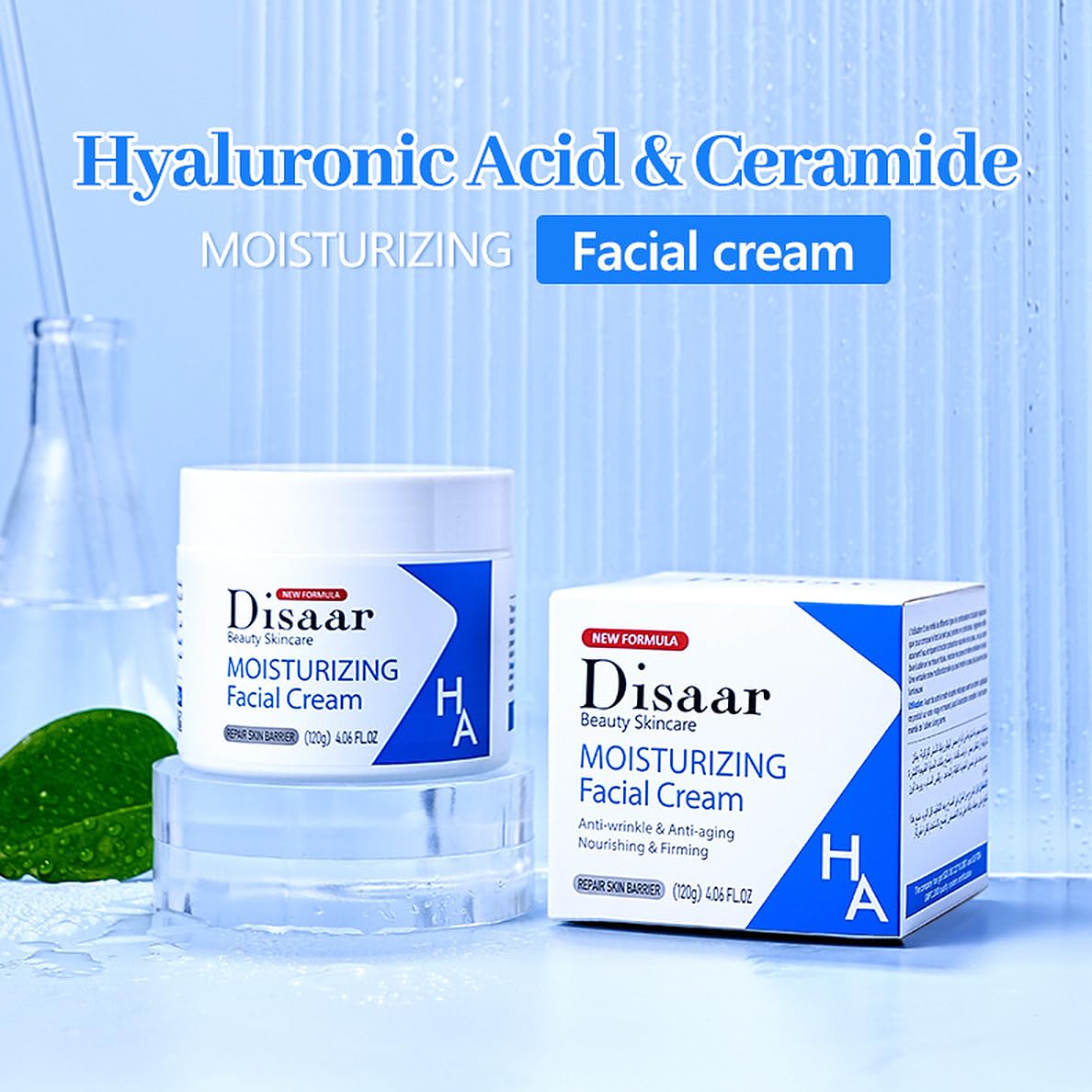 DISAAR Beauty Facial Cream Hyaluronic Acid Ceramide Vitamin E 120g