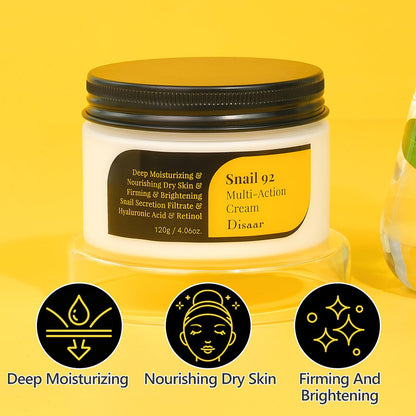 DISAAR BEAUTY Snail Mucin Cream Firming Hyaluronic Retinol 120g