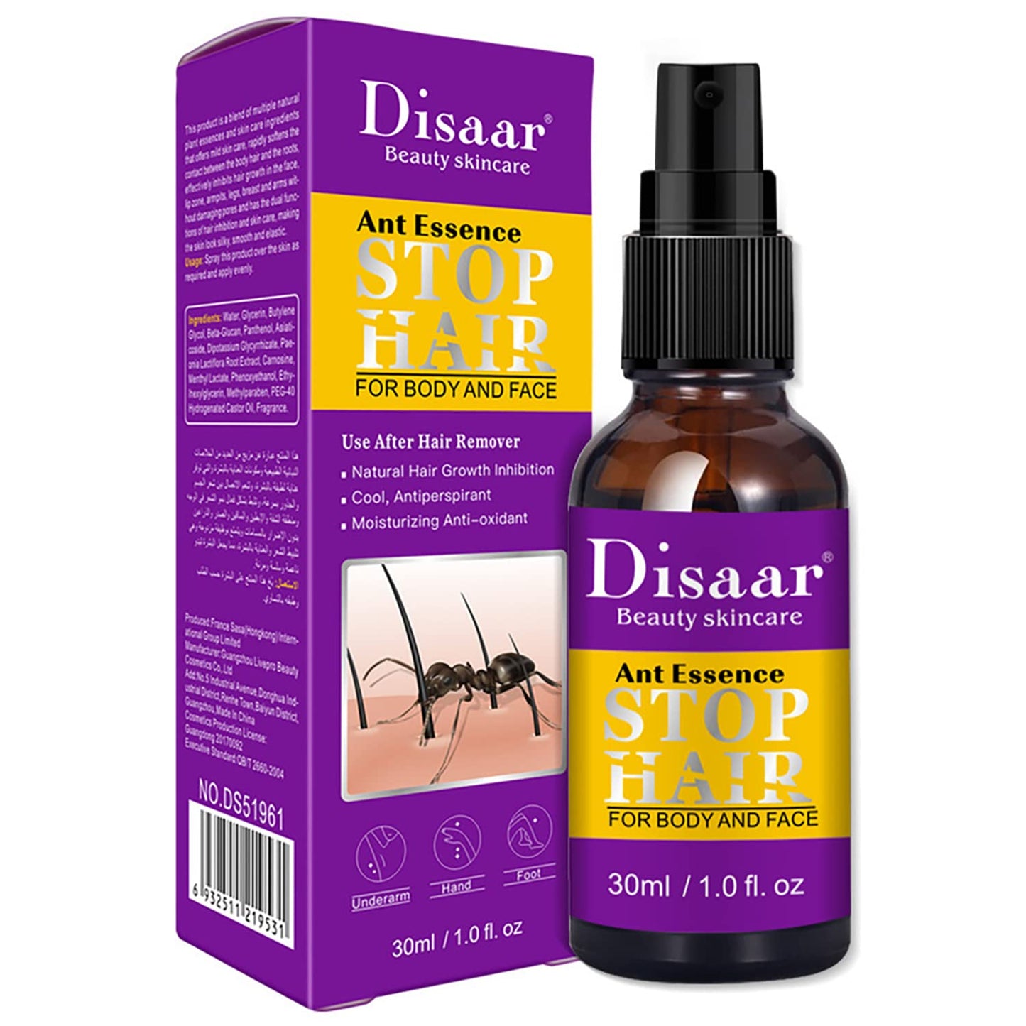 DISAAR BEAUTY Hair Inhibitor Essence Body Face 30ml