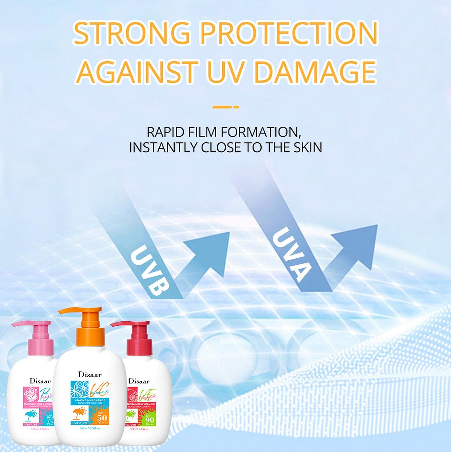 DISAAR BEAUTY Sunscreen Lotion Skin Elasticity 160ml (SPF75)