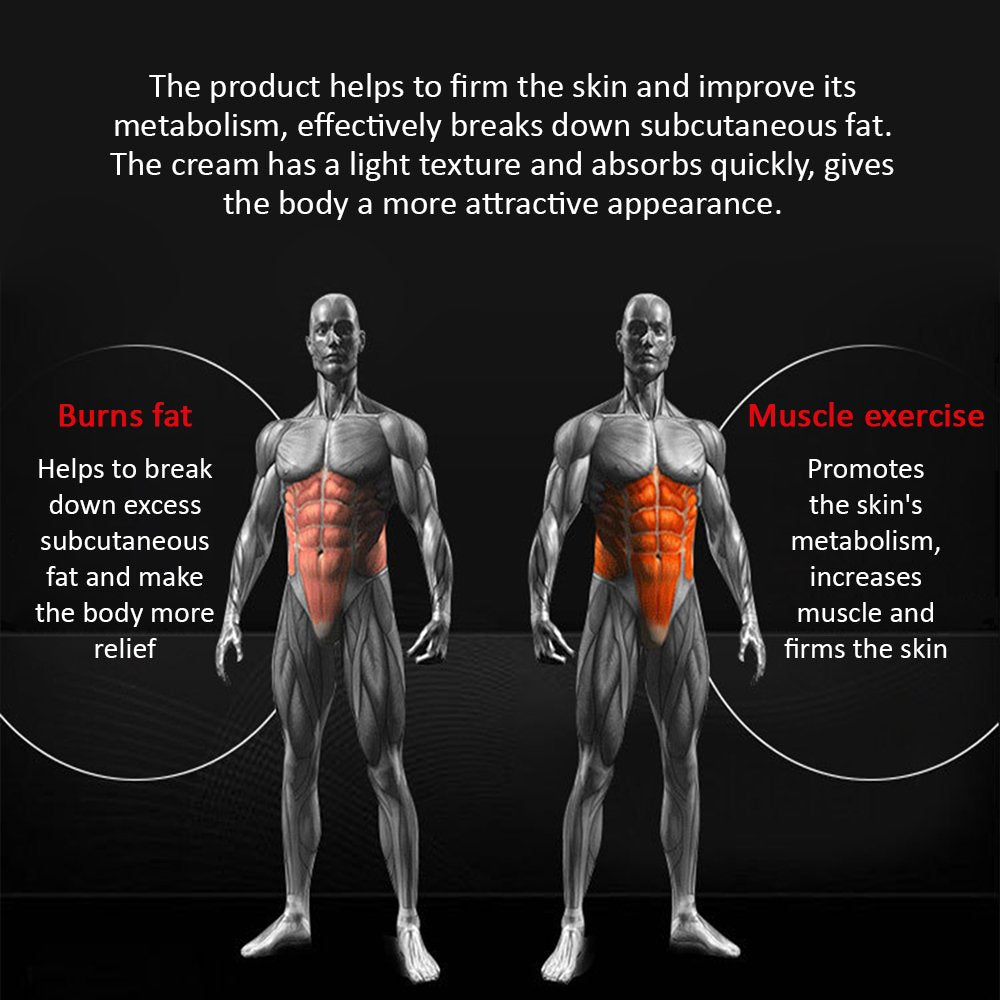 AICHUN BEAUTY Eight Pack For Men Strong Waist Manly Torso Smooth Lines Press Fitness Belly Burning Muscle Fat Remove Renews Skin Weight Loss Slimming Cream 170g