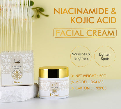 DISAAR BEAUTY Niacinamide Kojic Milk Facial Cream Moisturizing 50g