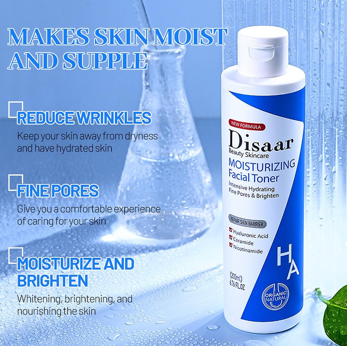DISAAR BEAUTY Hyaluronic Acid Ceramide Moisturizing Facial Toner 200ml