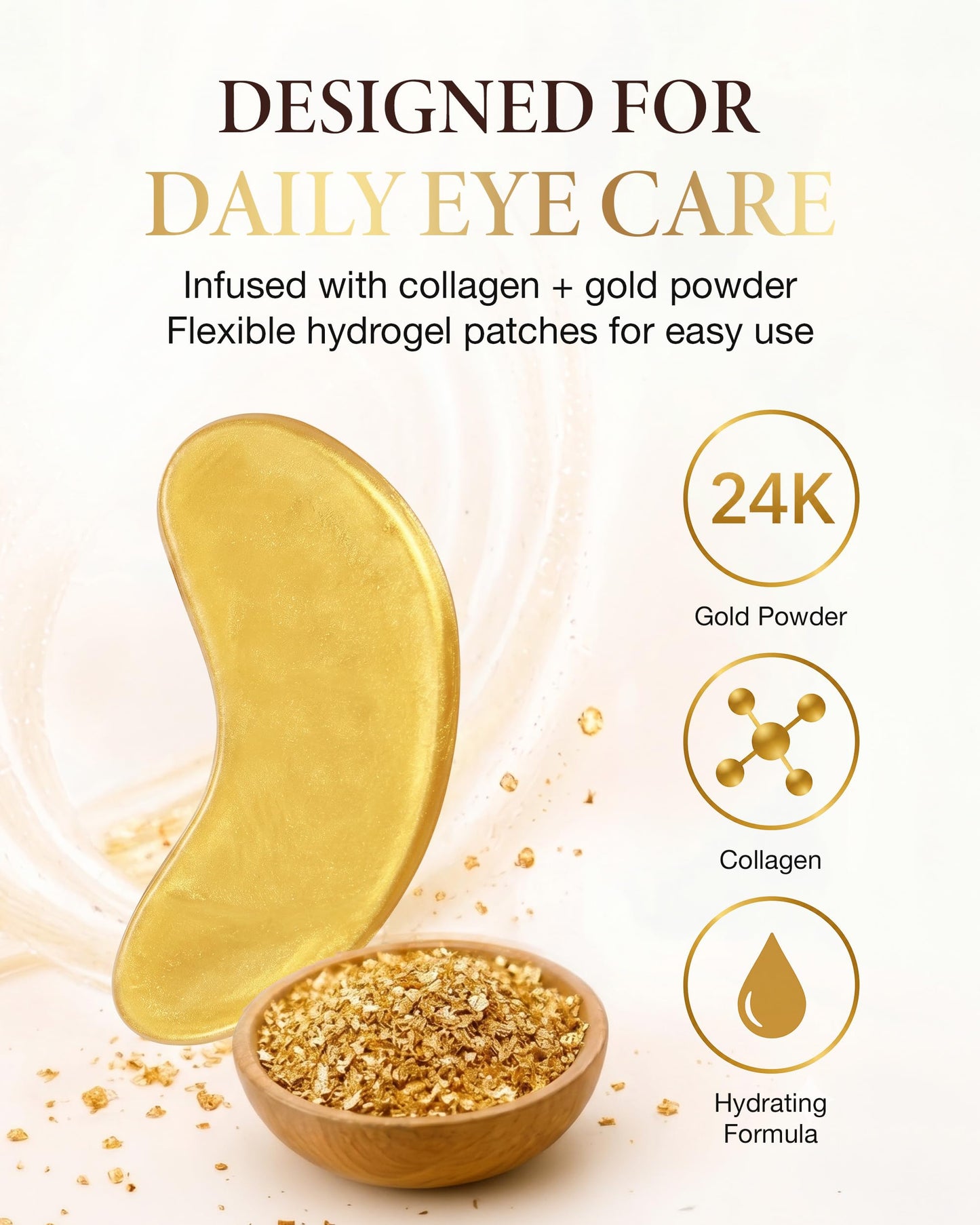 AICHUN BEAUTY 24K Gold Collagen Eye Mask Patches 20 Pack