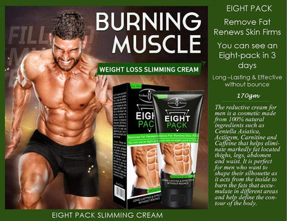 AICHUN BEAUTY Eight Pack For Men Strong Waist Manly Torso Smooth Lines Press Fitness Belly Burning Muscle Fat Remove Renews Skin Weight Loss Slimming Cream 170g