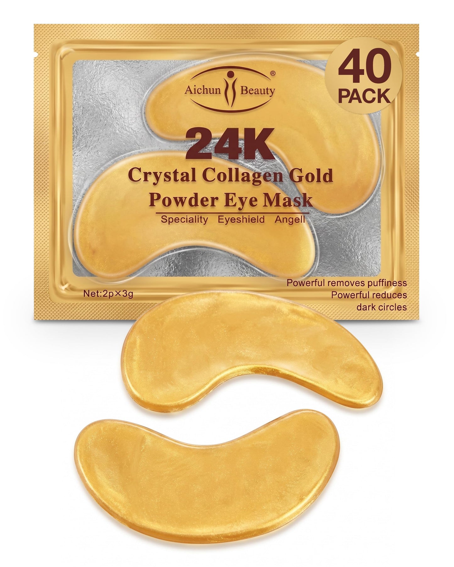 AICHUN BEAUTY 24K Gold Collagen Eye Mask Patches 20 Pack