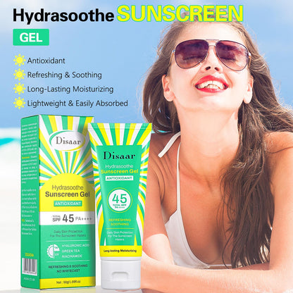 DISAAR BEAUTY Hydrasoothe Sunscreen Gel SPF45 PA++++ Green Tea 50g