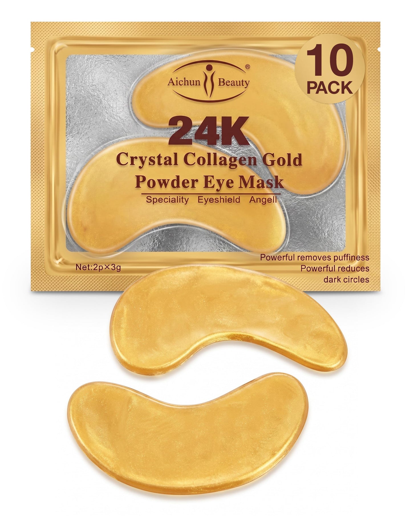 AICHUN BEAUTY 24K Gold Collagen Eye Mask Patches 20 Pack