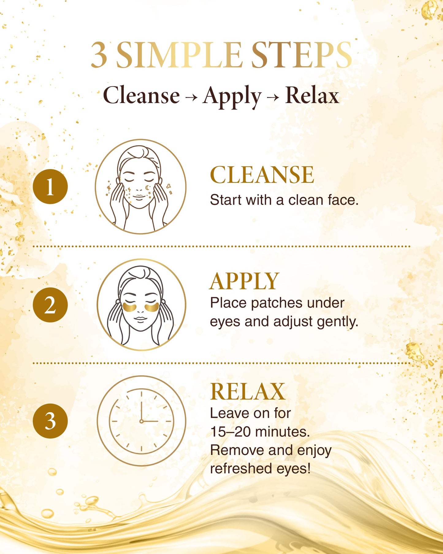 AICHUN BEAUTY 24K Gold Collagen Eye Mask Patches 20 Pack