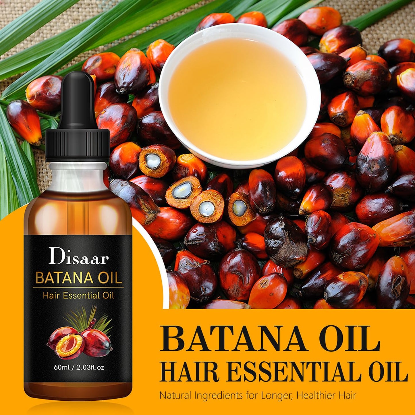 DISAAR BEAUTY Batana Hair Oil Rosemary Grapeseed Repair Damaged 60ml