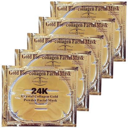 AICHUN BEAUTY Luxurious 24K Gold Bio-Collagen Facial Mask (5pcs)