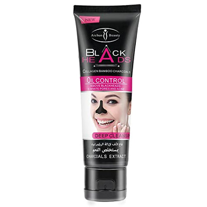 Aichun Beauty Blackhead Remover Black Mask Deep Cleansing Peel-off Mask for Blackheads Remove,Tearing Style Deep Cleansing Purifying - Activated Charcoal, 50gram