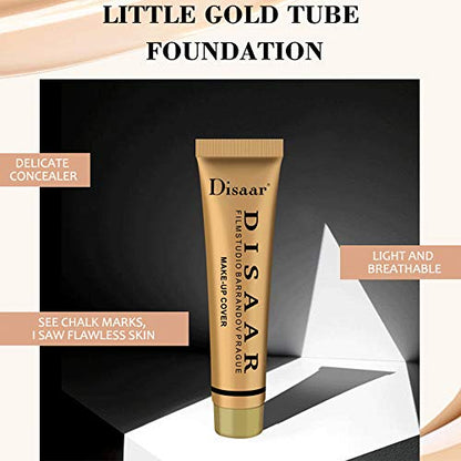 DISAAR BEAUTY Foundation Make-Up Cover Creamy Concealer Waterproof SPF30 Hypoallergenic Whitening 30g