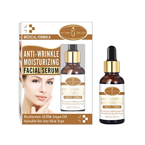 AICHUN BEAUTY Anti-Wrinkle Moisturizing Facial Serum Hyaluronic Acid Argan Oil 2in1 Care 30ml/1oz