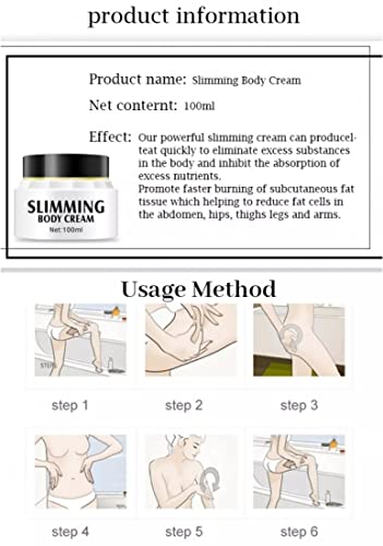 AICHUN BEAUTY Slimming Body Cream Burning Fat Shrinking Firming Reducing Wrinkles Non-Irritating 3 days Effective 100ml 3.4 oz