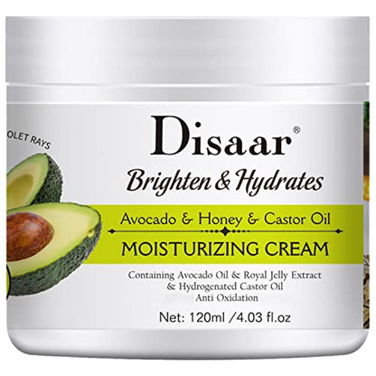 DISAAR Moisturizing Cream Avocado Honey Hydrates Nourishes Anti-Oxidation Body Skincare 120ml/4.03fl.oz
