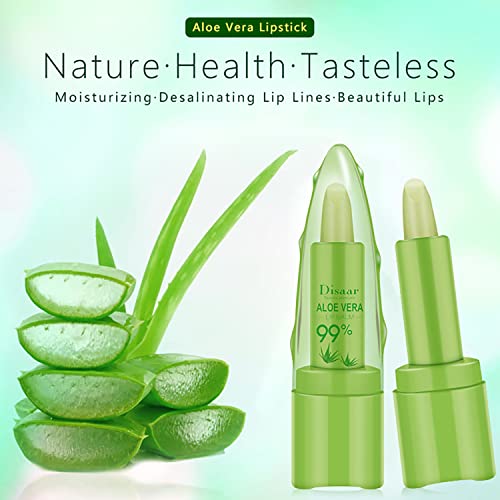 DISAAR BEAUTY 99% Aloe Vera Moisturizing Lipstick Lip Balm Lines Desalinating Nature Health Tasteless 10g