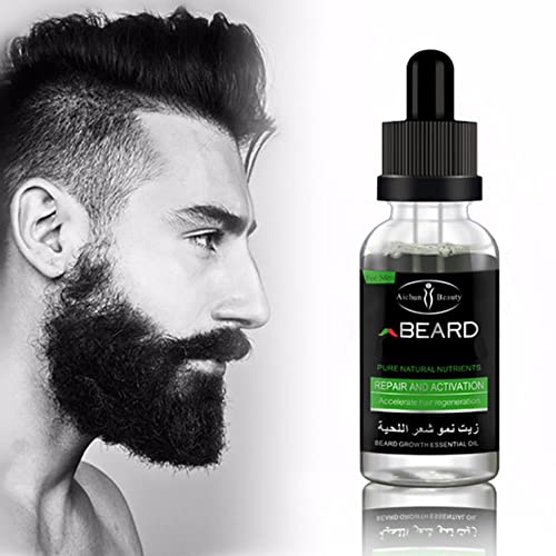 AICHUN BEAUTY Beard Grow Oil | Facial Hair Supplement |Thicker Beard Care|Mens Hair Growth Vitamins 30ml/1.01oz