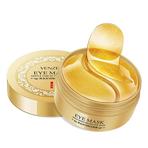VENZEN 30 PAIR Eye Mask Gold Power Crystal Gel Collagen Masks, Seaweed Hydrating Natural Essence Rejuvenating Oil Balance Moisturizing 80g