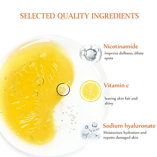 DISAAR BEAUTY Orange Vitamin C Facial Serum Hyaluronic Acid Moisturizing Repair Skin Restore Hydration 30ml/1.01fl.oz