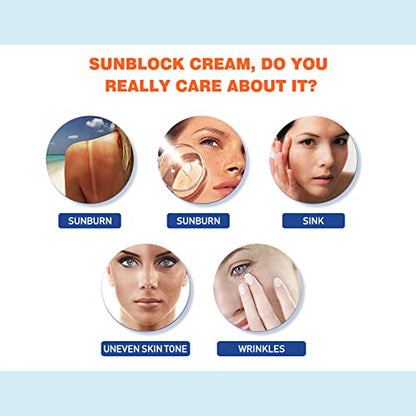 DISAAR BEAUTY Sunblock Cream Refreshing Sunscreen Face Neck Arms Skin Damage SPF 60/90 PA++ UVA/UVB Protection 40ml/1.35fl.oz (SPF 60 Green Tea Sunblock Cream)