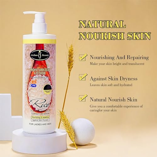 AICHUN BEAUTY Natural Rice Extract Hydrate Moisturizer Lotion Nourish Skin Rejuvenation System 230ml / 7.78fl.oz