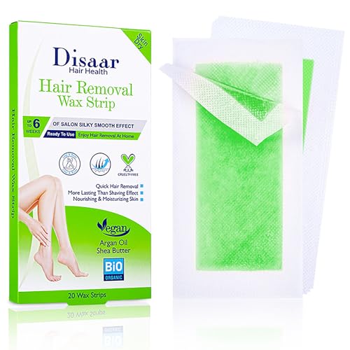 DISAAR BEAUTY Hair Removal Wax Strip Ready To Use At Home Armpit Leg Arm Bikini Area Natural Plant Extract Soothing Soft Skin 20PCS