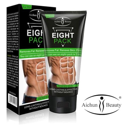 AICHUN BEAUTY Eight Pack For Men Strong Waist Manly Torso Smooth Lines Press Fitness Belly Burning Muscle Fat Remove Renews Skin Weight Loss Slimming Cream 170g