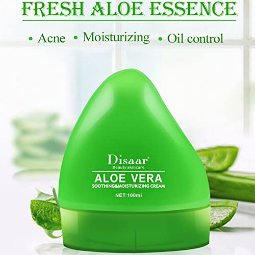 DISAAR Beauty 99% Aloe Vera Soothing Moisturizing Face Cream After Sun Repair Oil Control Acne 100ml/3.38fl.oz