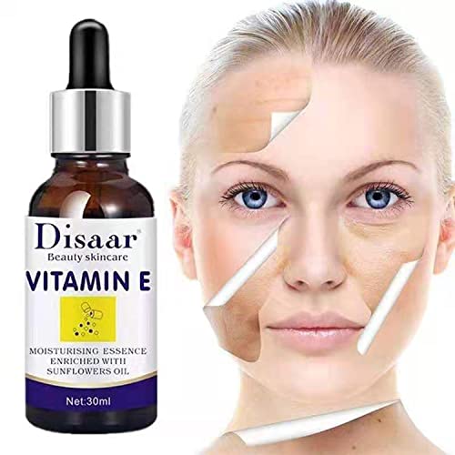 DISAAR BEAUTY Vitamin E Face Serum Moisturizing Essence Sunflowers Oil Anti-Wrinkles Repair Skin Replenish 30ml/1.01fl.oz
