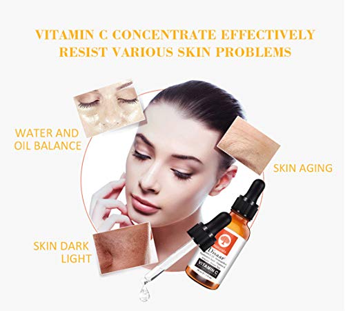 DISAAR BEAUTY Vitamin C Face Facial Serum Astaxanthin Hyaluronic Acid Arbutin Green Tea Skin Science Nature Hydrating Firming 30ml