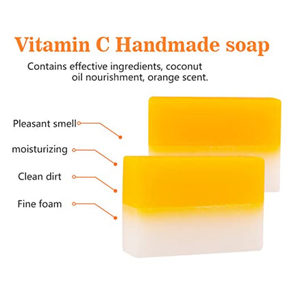 DISAAR Beauty Vitamin C Essence Soap Moisturizing Hyaluronic Acid Deep Cleansing Oil Control Anti-Freckle 100g/3.5fl.oz