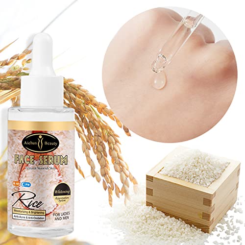 AICHUN BEAUTY Face Serum Natural Rice Extract Hydrate Moisturizing Anti-Acne Anti-Oxidation Refine Wrinkles 40ml/1.35fl.oz
