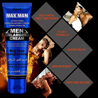 DISAAR BEAUTY Men's Massage Cream Penis Becomes Longer and Thicker Sexual Enhancement Erection Cream Men Energy Penis Growth Oil Delay Performance Boost Strength 50g