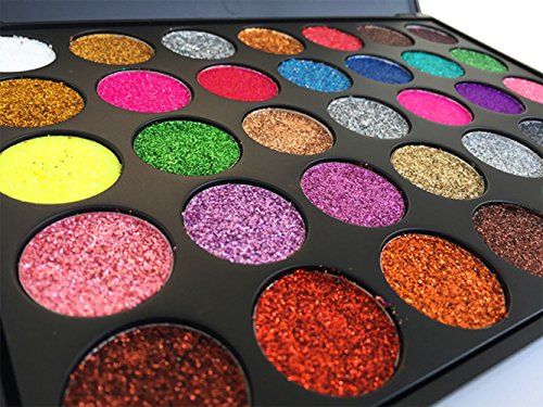 DISAAR Beauty Glitter Eyeshadow New 35 Color Sequin Natural Professional Makeup Palette Mixing