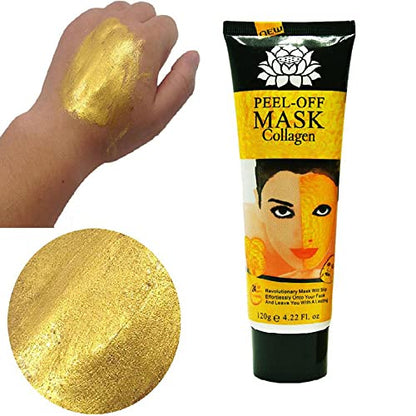 AICHUN BEAUTY 24k Gold Face Collagen Peel-off Facial Mask Anti-Wrinkle Face Masks Skin Care Face Lifting Firming Moisturize 4.22 Fl.oz (2 Bottle)