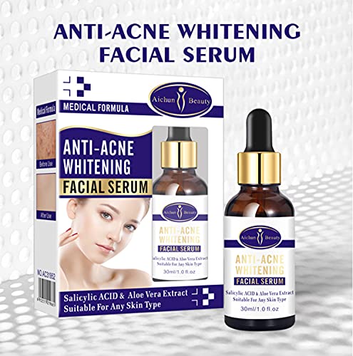 AICHUN BEAUTY Anti-Acne Facial Serum Aloe Vera Extract Salicylic Acid Repairs Damaged Skin 30ml