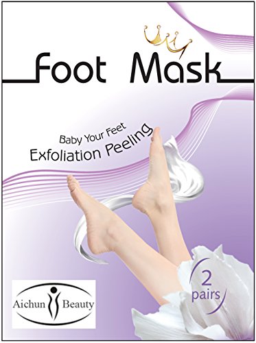 AICHUN BEAUTY Foot Peel Mask 2 Pack, Peeling Away Calluses and Dead Skin cells, Make Your Feet Baby Soft, Exfoliating Foot Mask, Repair Rough Heels, Get Silky Soft Feet (2 PAIR in 1 PACK)