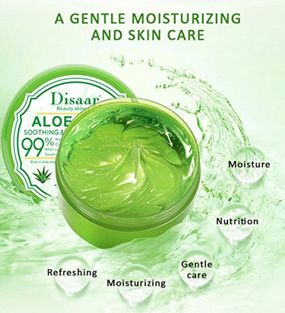 DISAAR Beauty Aloe Vera Anti-Acne Gel Cream Mass Sleep-Free Wash Moisturizing Oil 300ml