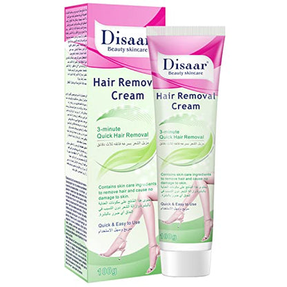 DISAAR BEAUTY 3 Minutes Quick Hair Removal Smooth Dry Sensitive Skin Face Armpits Legs Breasts Arms Bikini Area 100g/3.5oz