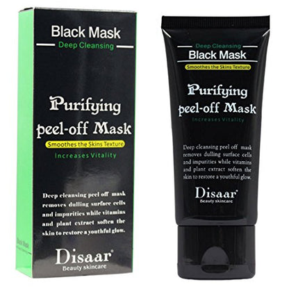 Disaar Blackhead Remover, Bamboo charcoal Black Purifying Peel-Off Face Mask, Deep cleansing for Face Nose 50ml