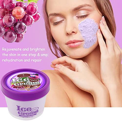 AICHUN BEAUTY Ice Cream Facial Wash Off Mud Mask Oil-Control Deep Cleaning Moisturizing Exfoliation Blackhead Skin Care 100g 3.38FL. OZ