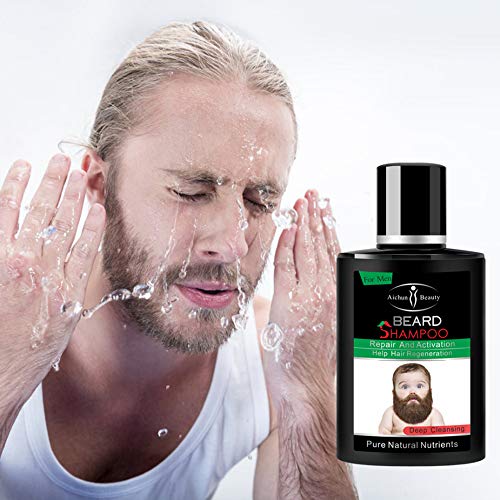 AICHUN BEAUTY Beard Hair Growth Shampoo Regeneration Repair and Activation Pure Natural Nutrients Rich in Vitamins Essence 100ml